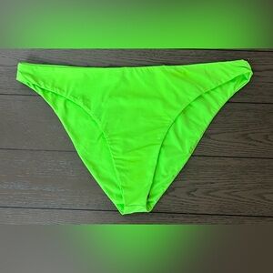 Good American Better Bikini Electric Lime Green Women’s Bikini Bottom Size 7 New